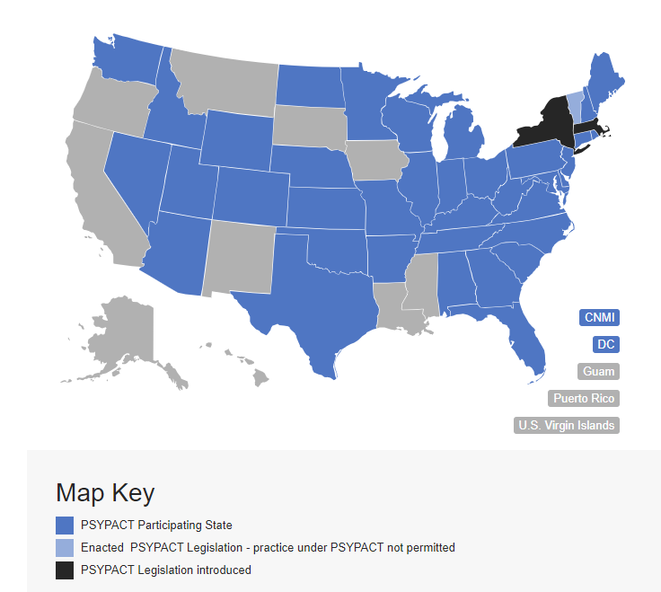 PSYPACT States 11-Dec-2023